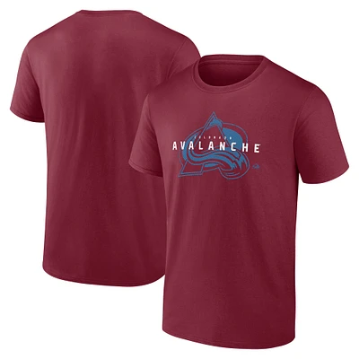 Men's Burgundy Colorado Avalanche Coordinate T-Shirt