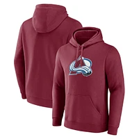 Men's Burgundy Colorado Avalanche Primary Logo Pullover Hoodie