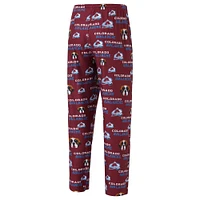 Men's Concepts Sport  Burgundy Colorado Avalanche All Over Print Knit Pants