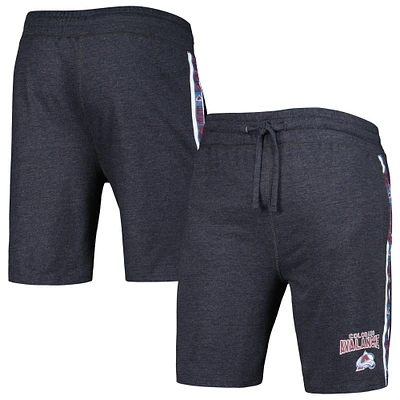 Short à rayures Colorado Avalanche Team Concepts Sport gris anthracite pour homme