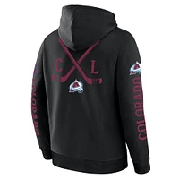 Men's Fanatics Black Colorado Avalanche Big City Legacy Fleece Pullover Hoodie