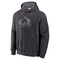 Sweat à capuche noir pour homme Fanatics Colorado Avalanche fabriqué au Canada