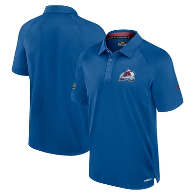 Polo de patinoire Authentic Pro Fanatics bleu Colorado Avalanche pour homme