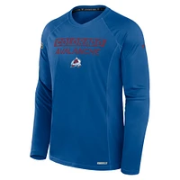 Men's Fanatics Blue Colorado Avalanche Authentic Pro Rink Tech Long Sleeve T-Shirt