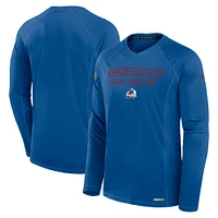 Men's Fanatics Blue Colorado Avalanche Authentic Pro Rink Tech Long Sleeve T-Shirt