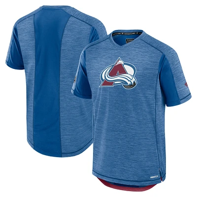 T-shirt technique authentique Pro Rink Colorado Avalanche bleu Fanatics pour homme