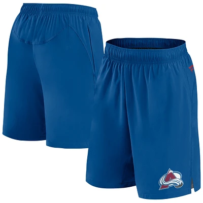 Short authentique Pro Tech Fanatics bleu Colorado Avalanche pour hommes