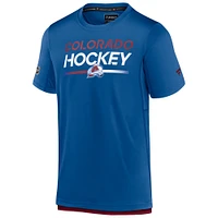 T-shirt Fanatics bleu Colorado Avalanche Authentic Pro Tech pour homme
