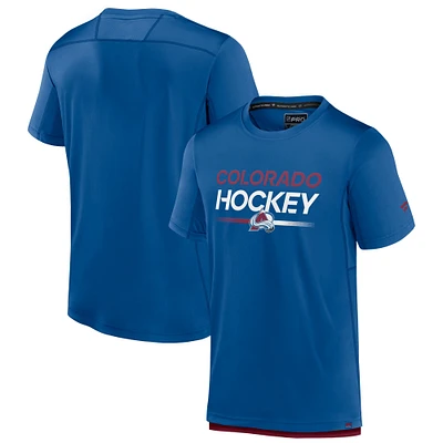 T-shirt authentique Pro Tech Fanatics bleu Colorado Avalanche pour hommes