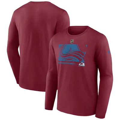 Men's Fanatics Branded Red Chicago Blackhawks Authentic Pro Secondary Logo Long Sleeve T-Shirt
