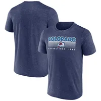 Men's Fanatics Branded Heather Navy Colorado Avalanche Long Sleeve T-Shirt