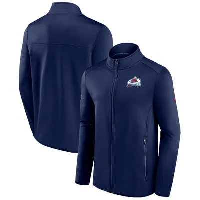 Colorado Avalanche Fanatics Branded Authentic Pro Rink Fleece Full-Zip Jacket - Navy