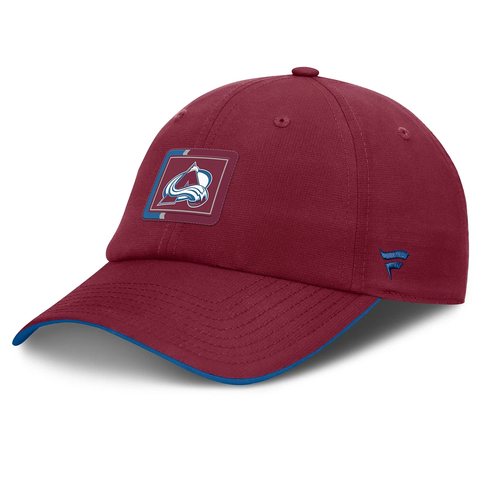 Men's Fanatics Burgundy/Blue Colorado Avalanche Authentic Pro Ripstop Adjustable Hat