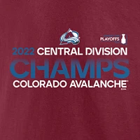 Men's Fanatics Burgundy Colorado Avalanche 2022 Central Division Champions Big & Tall T-Shirt