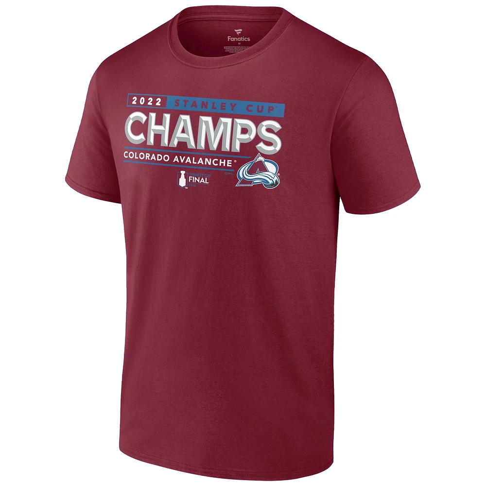 Men's Fanatics Burgundy Colorado Avalanche 2022 Stanley Cup Champions Winger T-Shirt