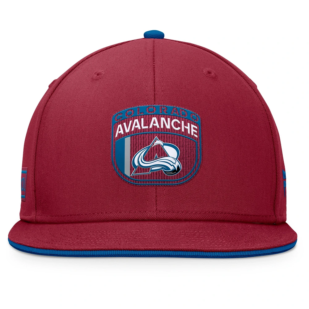 Men's Fanatics Burgundy Colorado Avalanche 2024 NHL Draft Snapback Hat