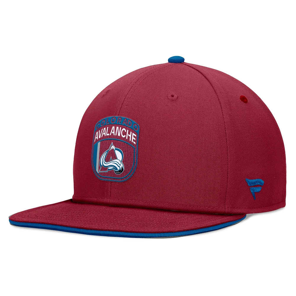 Men's Fanatics Burgundy Colorado Avalanche 2024 NHL Draft Snapback Hat