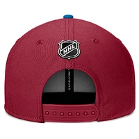 Men's Fanatics Burgundy Colorado Avalanche 2024 NHL Draft Snapback Hat