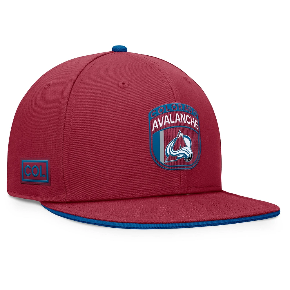 Men's Fanatics Burgundy Colorado Avalanche 2024 NHL Draft Snapback Hat