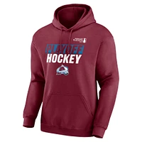 Men's Fanatics Burgundy Colorado Avalanche 2025 Stanley Cup Playoffs Breakout Fleece Pullover Hoodie