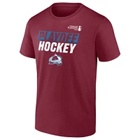 Men's Fanatics Burgundy Colorado Avalanche 2025 Stanley Cup Playoffs Breakout T-Shirt