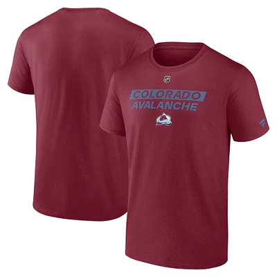 Men's Fanatics  Burgundy Colorado Avalanche Authentic Pro Core Primary T-Shirt