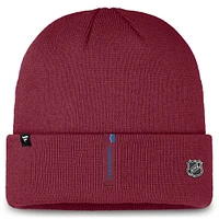 Men's Fanatics Burgundy Colorado Avalanche Authentic Pro Cuffed Knit Hat