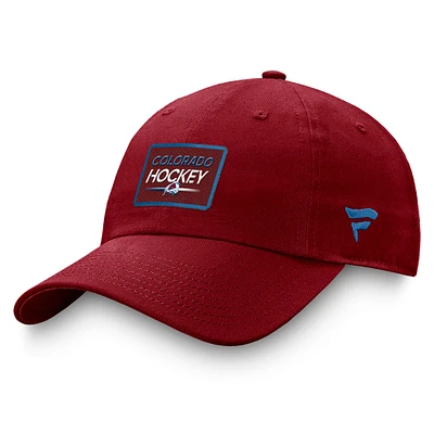 Men's Fanatics  Burgundy Colorado Avalanche Authentic Pro Prime Adjustable Hat