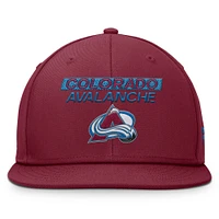 Men's Fanatics Burgundy Colorado Avalanche Authentic Pro Prime Snapback Hat