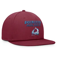 Men's Fanatics Burgundy Colorado Avalanche Authentic Pro Prime Snapback Hat