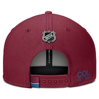 Men's Fanatics Burgundy Colorado Avalanche Authentic Pro Prime Snapback Hat