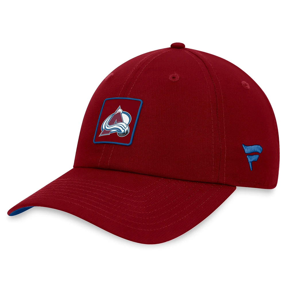 Men's Fanatics  Burgundy Colorado Avalanche Authentic Pro Rink Adjustable Hat