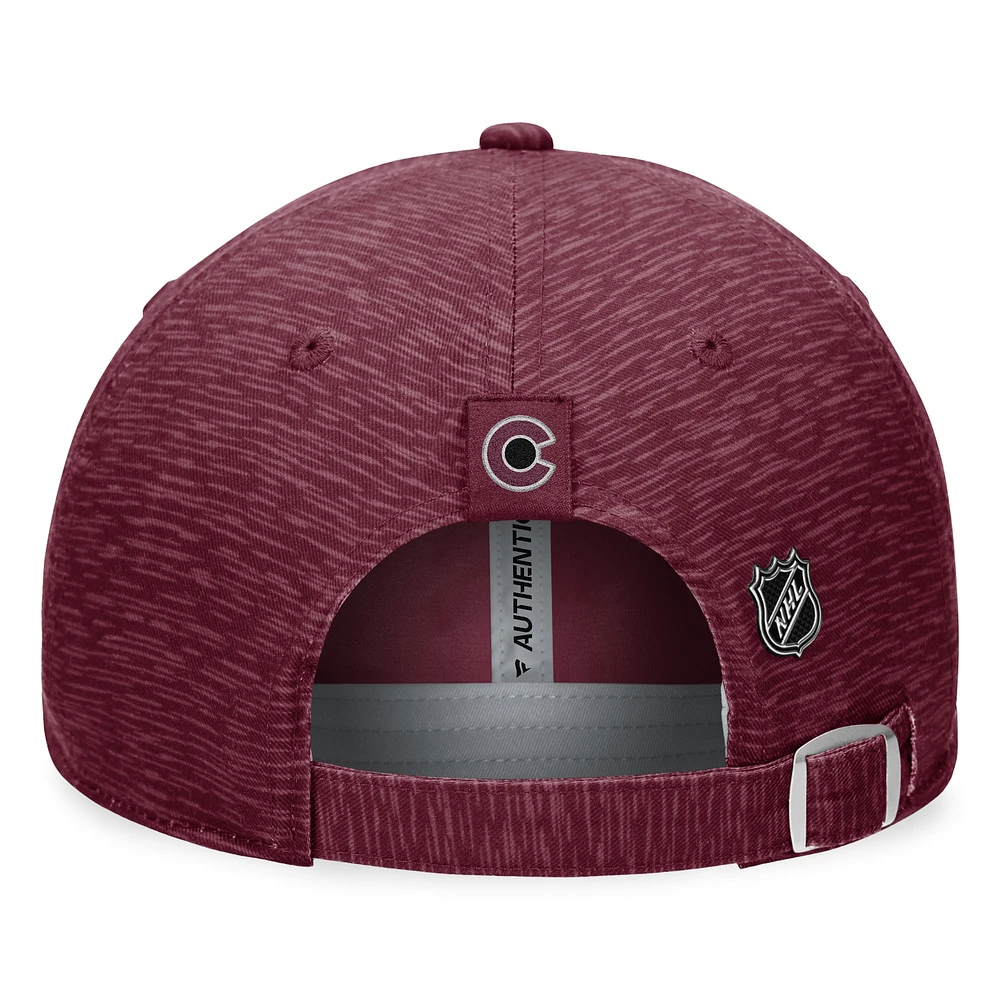 Men's Fanatics  Burgundy Colorado Avalanche Authentic Pro Road Adjustable Hat