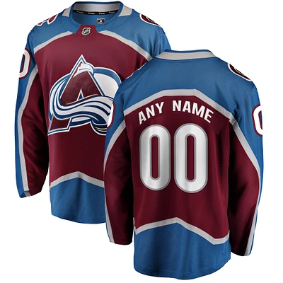 Fanatiques pour hommes de marque bourgogne Colorado Avalanche Breakaway - Maillot personnalisé