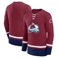 Men's Fanatics Burgundy Colorado Avalanche High Point Long Sleeve T-Shirt