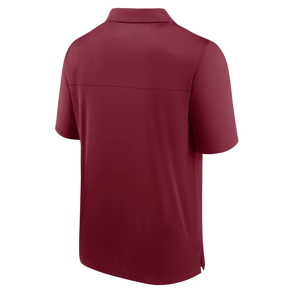 Men's Fanatics  Burgundy Colorado Avalanche Left Side Block Polo