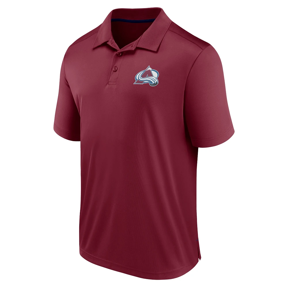 Men's Fanatics Burgundy Colorado Avalanche Polo