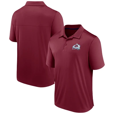 Men's Fanatics Burgundy Colorado Avalanche Polo