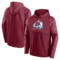 Men's Fanatics Burgundy Colorado Avalanche Shade Defender Raglan Pullover Hoodie