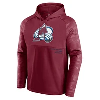 Men's Fanatics Burgundy Colorado Avalanche Shade Defender Raglan Pullover Hoodie