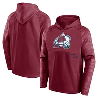 Men's Fanatics Burgundy Colorado Avalanche Shade Defender Raglan Pullover Hoodie