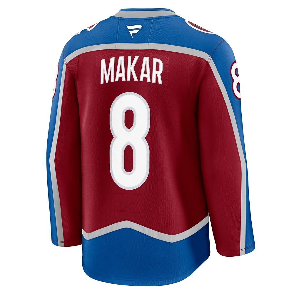 Men's Fanatics Cale Makar Burgundy Colorado Avalanche Home Premium Jersey