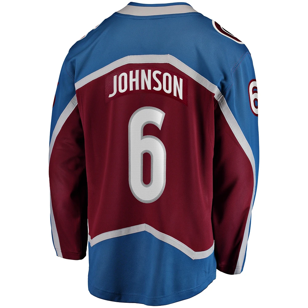 Men's Fanatics Erik Johnson Burgundy Colorado Avalanche Home Breakaway Jersey