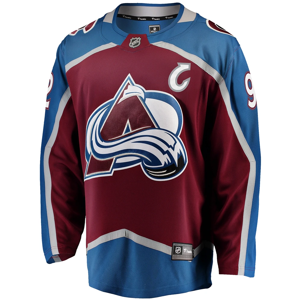 Men's Fanatics Gabriel Landeskog Burgundy Colorado Avalanche Captain Patch Home Breakaway Jersey