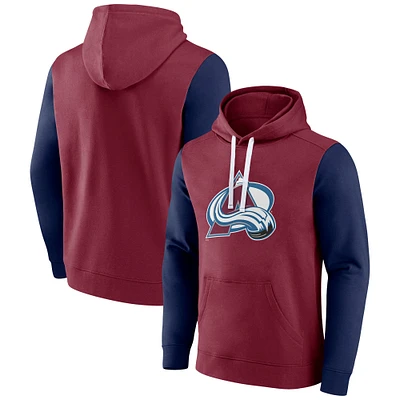 Men's Fanatics  Garnet Colorado Avalanche Team Pullover Hoodie