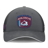 Men's Fanatics Gray Colorado Avalanche Authentic Pro Home Ice Trucker Adjustable Hat