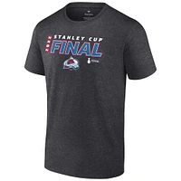 Men's Fanatics Heathered Charcoal Colorado Avalanche 2022 Stanley Cup Final Own Goal Roster T-Shirt