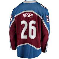 Men's Fanatics Jimmy Vesey Burgundy Colorado Avalanche Home Breakaway Jersey