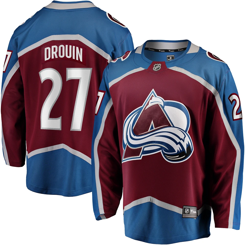 Fanatics pour hommes Jonathan Drouin Maroon Colorado Avalanche Home Breakaway Maillot