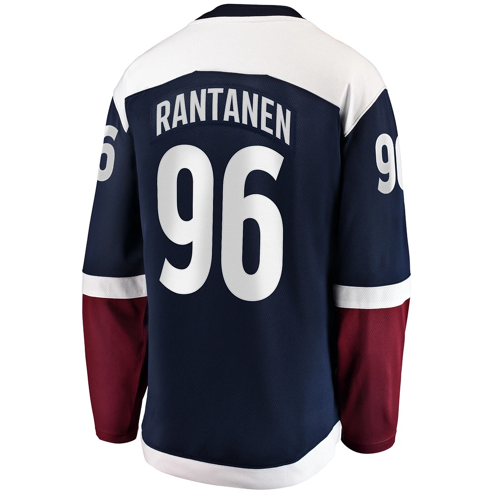 Maillot de joueur Breakaway Premier Fanatics pour hommes Mikko Rantanen bleu marine Colorado Avalanche